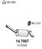 FORD 6116045 End Silencer